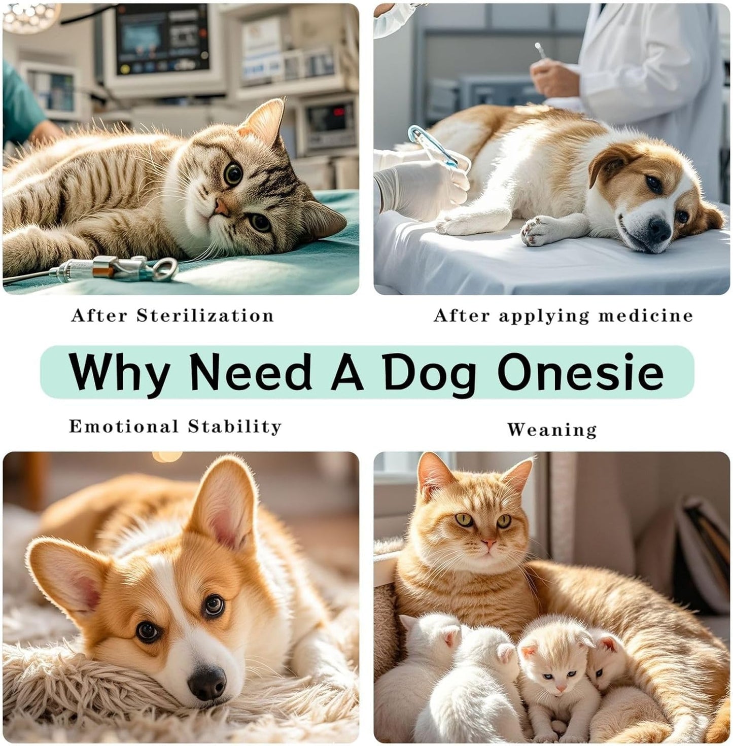 Personalized Cat Surgery Recovery Suits After Neuter Surgery Clothes for Little Animals