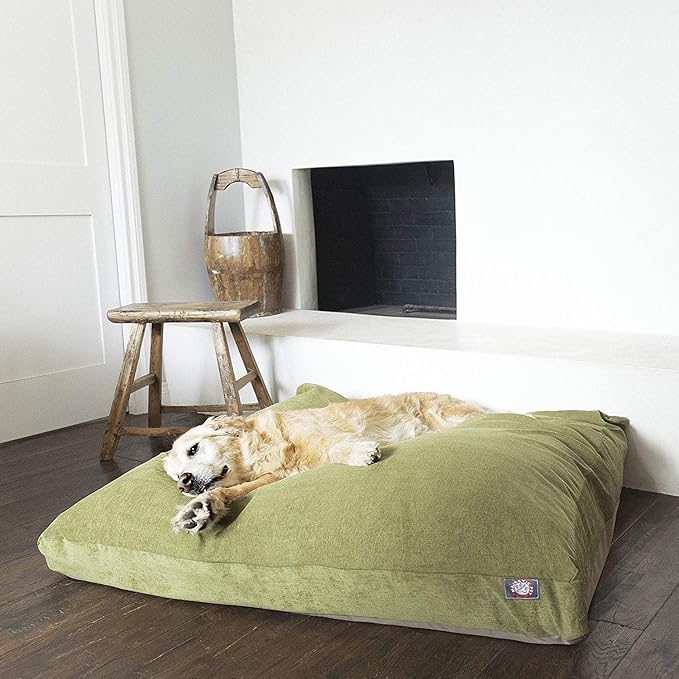 Majestic Pet Villa Rectangle Dog Bed Washable – Non Slip Comfy Pet Bed – Crate Bed with Removable Washable Cover – Kennel Bed for Sleeping, Polyester Fiber, Small, Storm