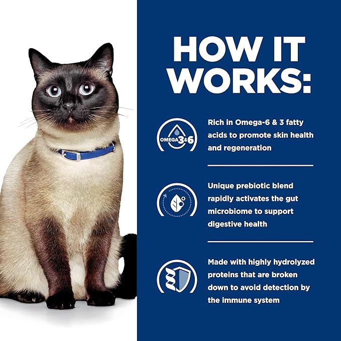 Hill's Prescription Diet z/d Skin/Food Sensitivities Wet Cat Food, Hydrolyzed Chicken, 5.5 oz. Cans, 24-Pack