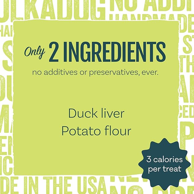 Polkadog Lucky Duck Crunchy Training Bits - All Natural, Limited Ingredient Grain Free Premium Training Treats for Dogs. Great for Allergies, Handcrafted in USA - 7oz (1pk)