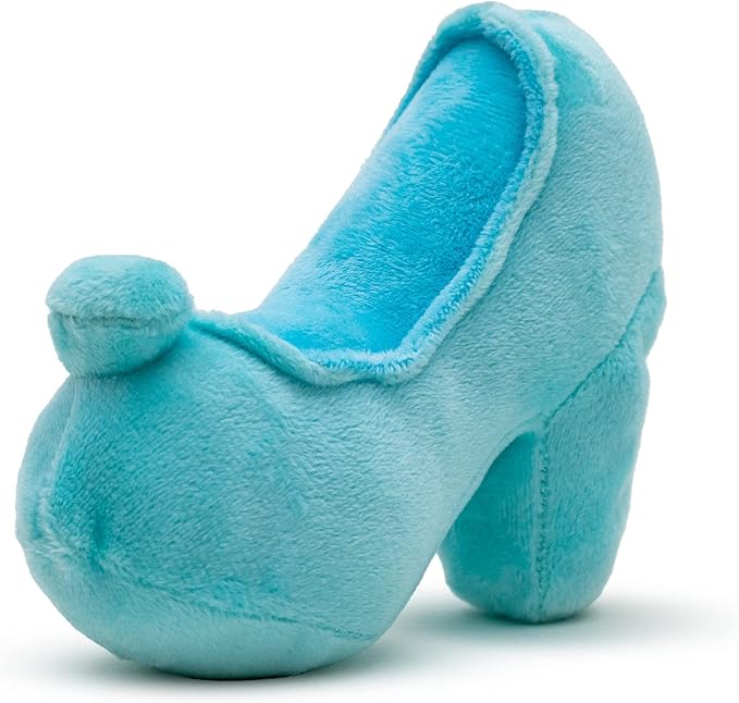 Buckle-Down Disney Dog Toy, Cinderella Slipper Replica Light Blue Pet Toy, Plush