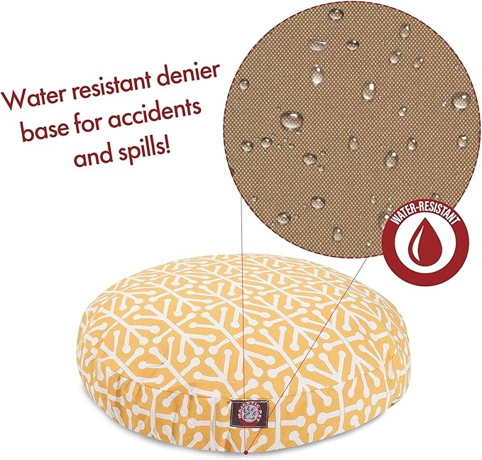 Citrus Aruba Small Round Indoor Outdoor Pet Dog Bed With Removable Washable Cover By Majestic Pet Products