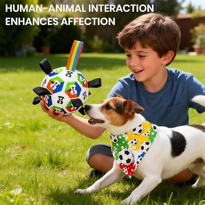 World Cup Soccer Ball Dog Toy, Durable and wear-Resistant, Suitable for Both Cats and Dogs, Ideal for Fetch Training, tug-of-war Games, Entertainment, and chew Toys for Puppies (6 inches).