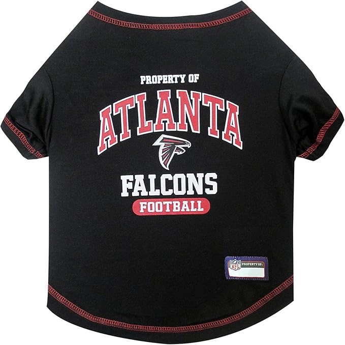 NFL Atlanta Falcons Dog T-Shirt for Pets, Size X-Small. Officially Licensed Pet Shirt with Team Logo, Soft Stretchable Comfort Fit Apparel for Dogs & Cats