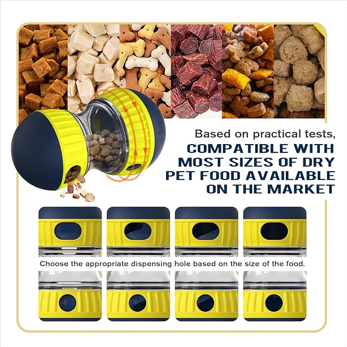 TLKNG Large Size Dog Enrichment Toy for Medium/Small Dogs Treat Dispenser Ball, Puppy Food Dispensing Toys & Puzzles Slow Feeder & Mental Stimulation,Ultimate Boredom Buster