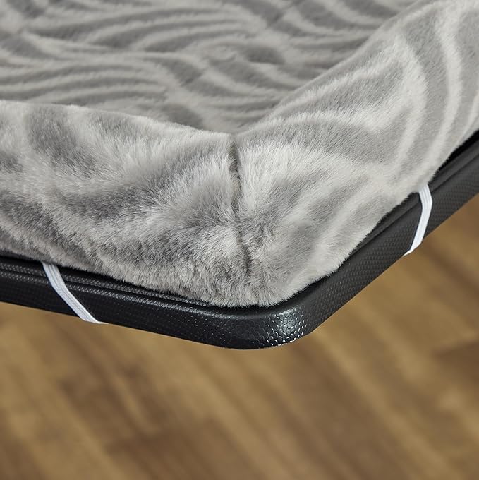 MidWest Homes for Pets QuiteTime Deluxe Wave Bolster Bed for Extra Large Dogs; Easily Machine Wash and Dry; Gray; 48"; 40248-WVGY