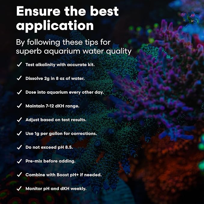 Brightwell Aquatics Alkalin8.3-P Powdered Alkalinity Buffer for Reef Aquariums – Regulates pH to 8.3, Promotes Aragonite Growth, Free of Phosphate & Additives, 500g