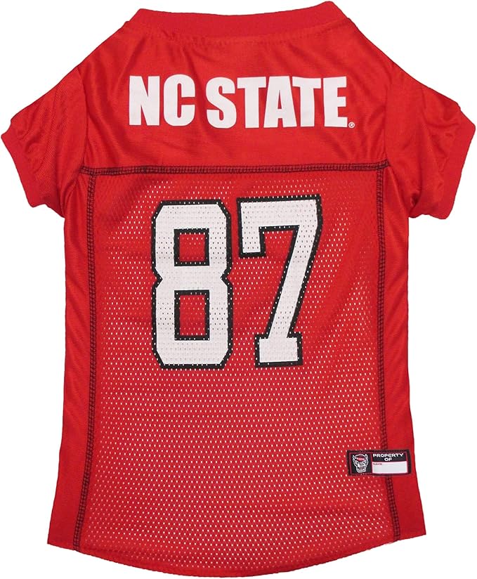 Pets First NCAA College North Carolina State Wolfpack Mesh Jersey for DOGS & CATS, X-Small.Licensed Dog Jersey with your Favorite Football/Basketball College Team