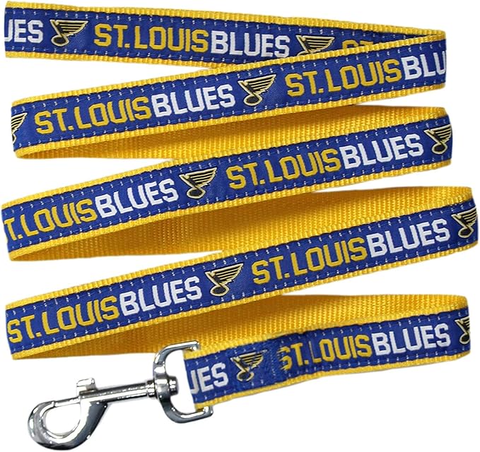 Pets First NHL ST.Louis Blues Leash for Dogs & Cats, Large. - Walk Cute & Stylish! The Ultimate Hockey Fan Leash!, 6 ft Long x 1 in Width, BLU-3031-LG