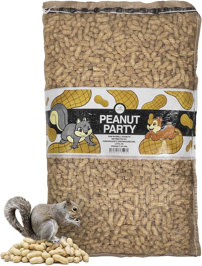 Wildlife Elements Peanut Party Unprocessed, Raw in-Shell Peanuts Wildlife Animal Food, 25lb - Rich in Protein, Healthy Fats, and Essential Nutrients for Birds, Squirrels and Waterfowl