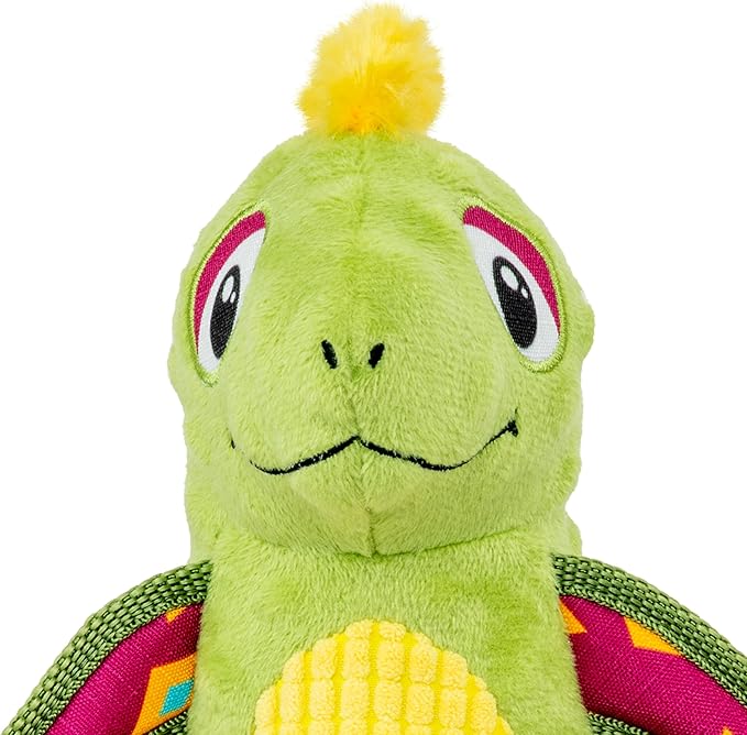 KONG Tropics Rattlez Dog Toy – Durable Plush with Rattle & Crinkle Sounds, Multi-Texture Interactive Enrichment Toy for Dogs (Iguana, Medium/Large)