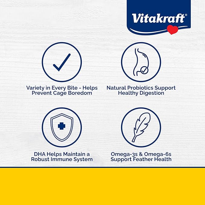 Vitakraft Menu Canary And Finch Food Mix - Nutrient-Rich With Probiotics DHA Omega 3 And Omega 6 - Vibrant Seeds And Grains - Resealable 2.5 lb Bag