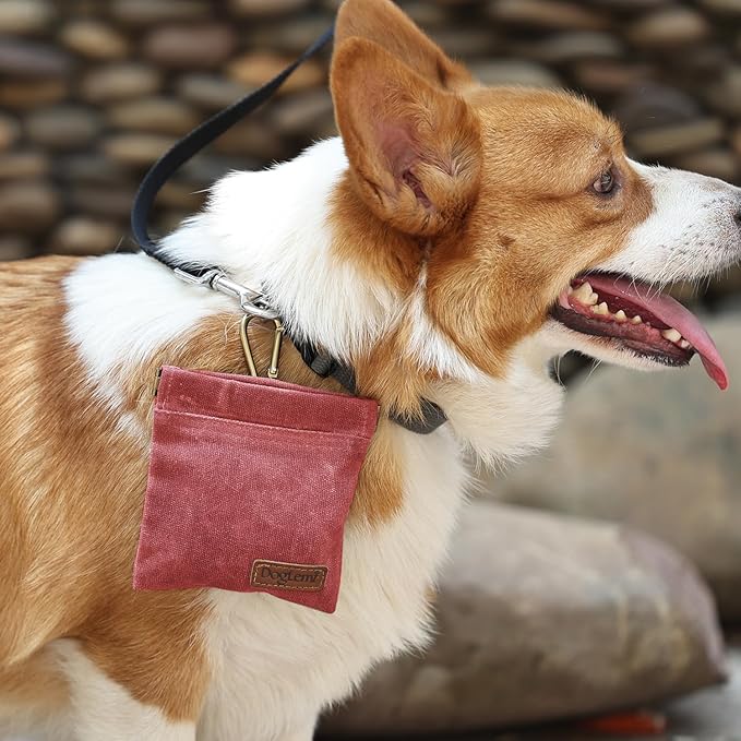 Dog Training Kit,Puppy Dog Treat Pouch Bag with Dog Clicker and Silent Whistle with Lanyard,Hands-Free Training Dog Treat Pouch,Includes Carabiner,for Pet Puppy Travel or Outdoor Use(Green)