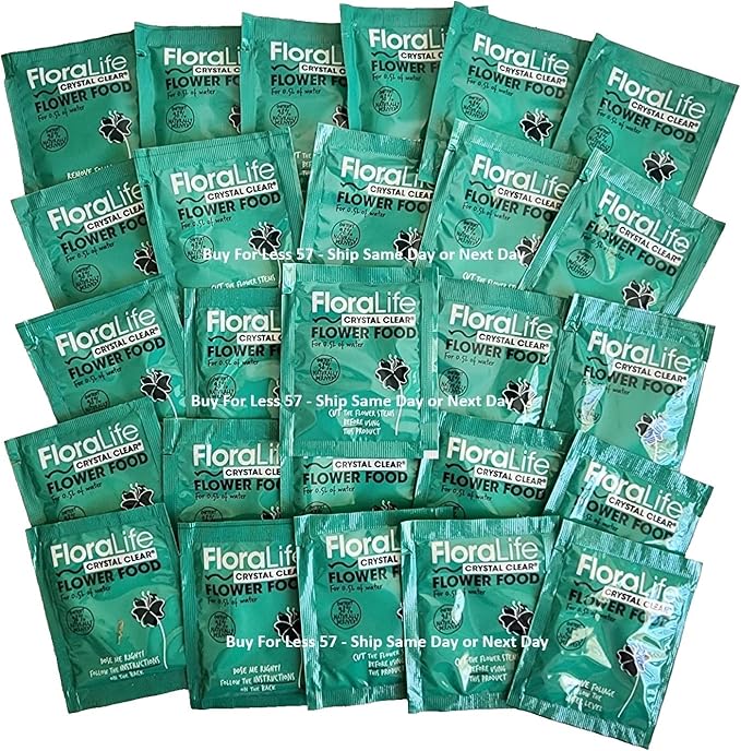 Cut Flower Food Floralife Crystal Clear 200 powdered packets 2.2 Lbs