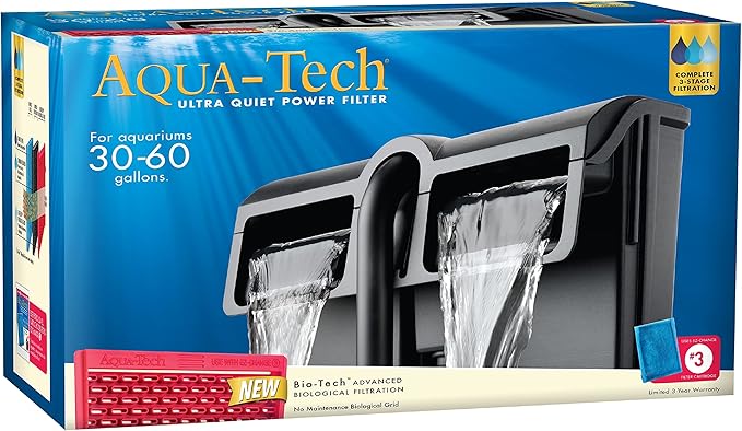 AQUA-TECH Power Aquarium Filter, 30 to 60-Gallon Aquariums, (ML90740-00) (Pack of 2)