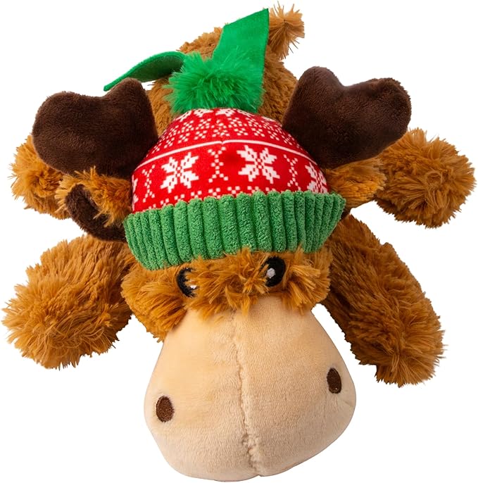 KONG Christmas Dog Toys - Combo Pack for Medium and Large Sized Dogs (Cozie Reindeer/Tennis Balls)