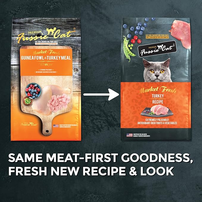 Fussie Cat Market Fresh Turkey Recipe Dry Cat Food, 3.5lb Bag