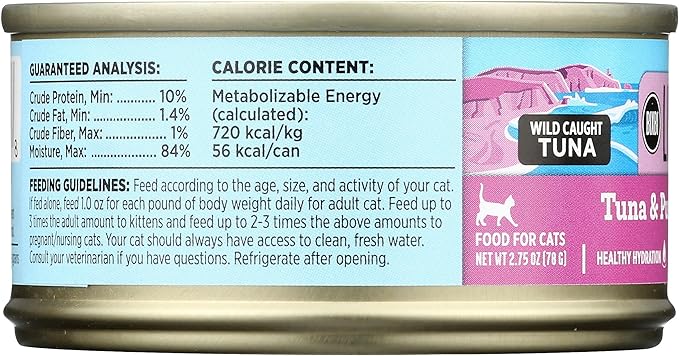 BIXBI Liberty Canned Wet Cat Food - Grain Free, Tuna and Pumpkin Recipe in Broth, 2.75 Ounce (Pack of 24)