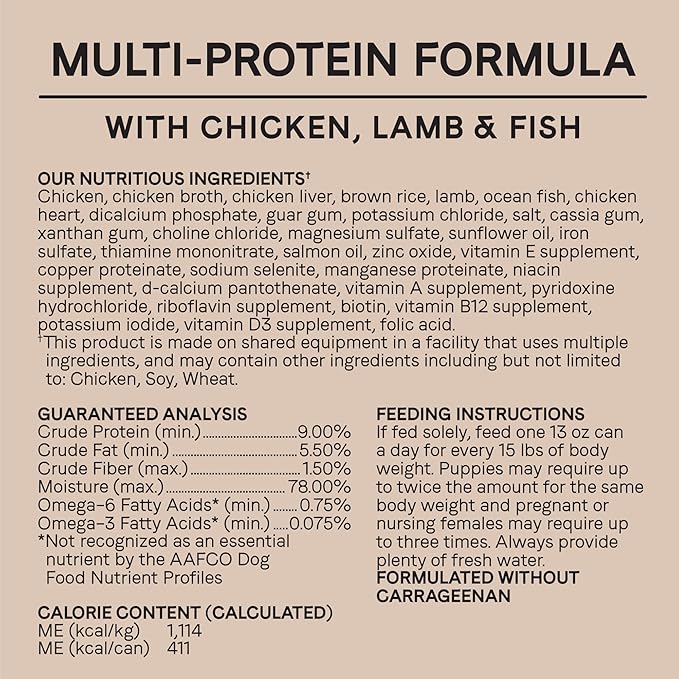 Canidae All Life Stages Premium Wet Dog Food for All Breeds, All Ages, Multi-Protein with Chicken, Lamb & Fish, 13 oz. (Case of 6)