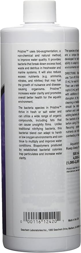Seachem Pristine Aquarium Treatment, 500ml (001438)