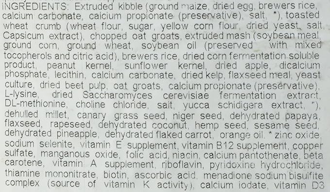 HARI Tropimix Bird Food for Budgies, Canaries And Finches, Hagen Parrot Food with Seeds, Egg, Fruits and Vegetables, Egg Food Mix, 8 lb Bag