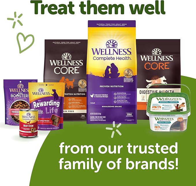 Wellness WHIMZEES Value Pack Dog Dental Treat, Chews, Freshens Breath, Extra-Large Size, 64 oz Box, 15 Count