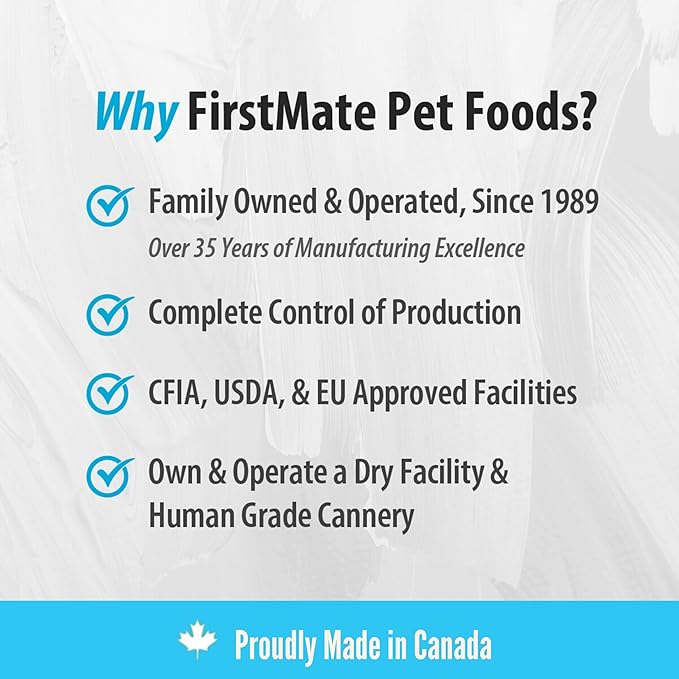 FirstMate Grain Friendly Dog Food Wild Pacific Fish & Oats Formula – Wild Caught Herring Anchovy & Sardine, Single Protein, Pea Free & Potato Free Dry Dog Food with Wholesome Grains – 25 lb Bag