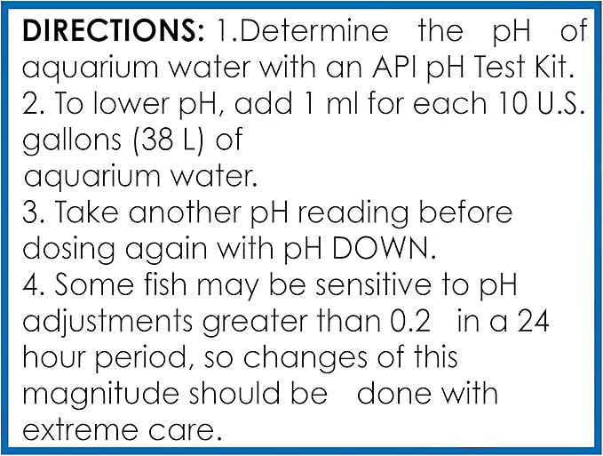 API pH DOWN Freshwater Aquarium Water pH Reducing Solution 4-Ounce Bottle