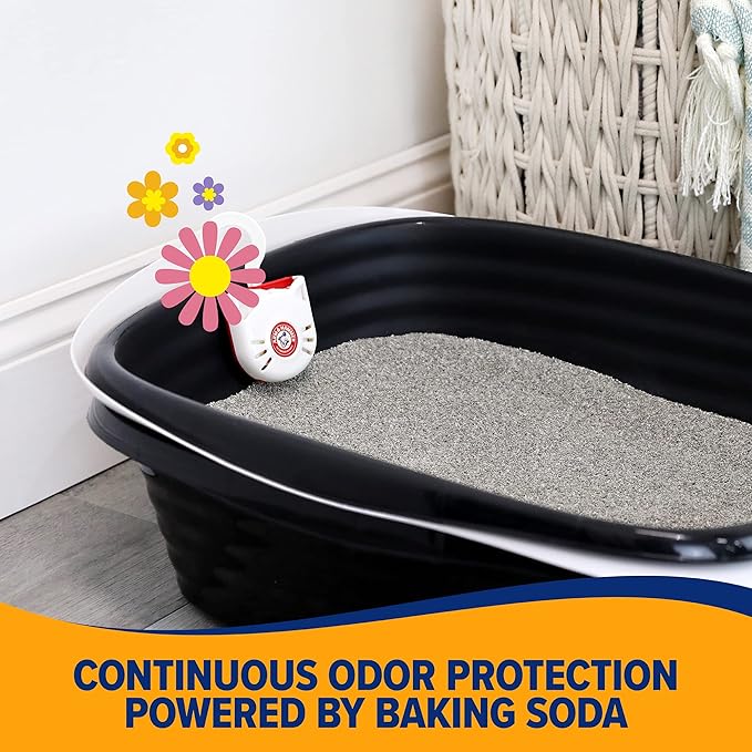 Arm & Hammer Cat Litter Pan Purrifying Pak, Removeable 30 Day Litter Box Deodorizer, 6-Pack