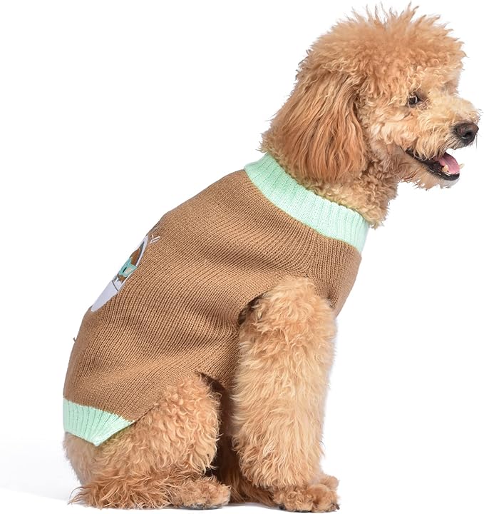 Star Wars Mandalorian The Child Dog Sweater - The Mandalorian & Grogu Pet Outerwear for Dogs - Officially Licensed Dog Apparel & Accessories, Size Medium