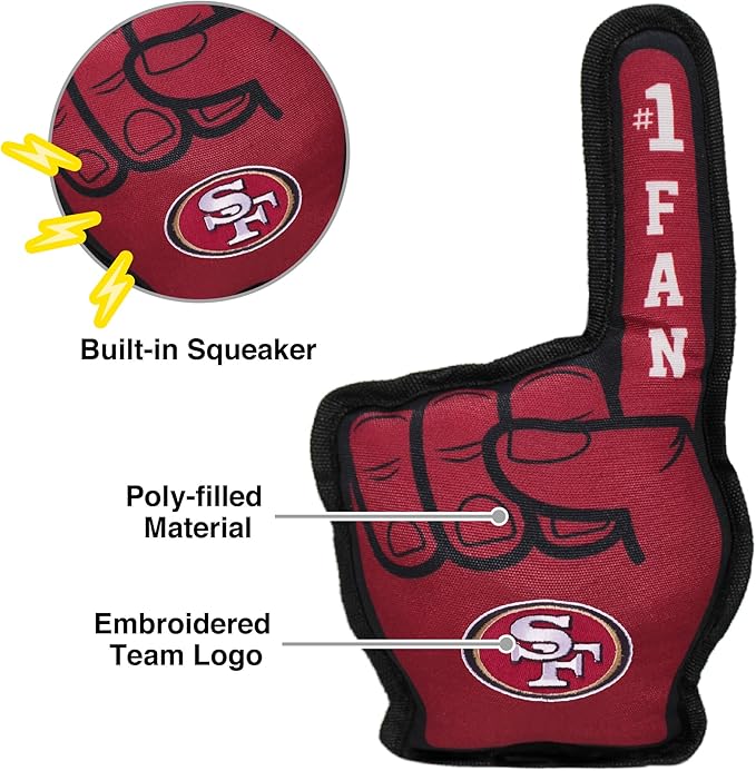 Pets First NFL Unisex NFL #1 Fan Dog Toy