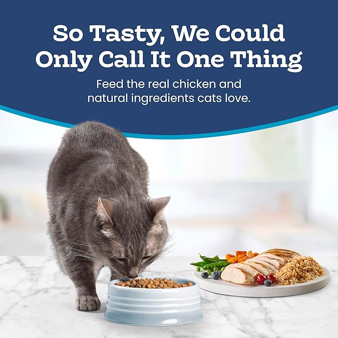 Blue Buffalo Tastefuls Adult Dry Cat Food Sensitive Stomach Formula, Made in the USA with Natural Ingredients, Chicken Recipe, 7-lb Bag