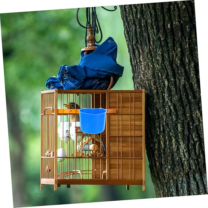 TOYANDONA 4pcs Thickened Bird Cage Feeding Bowl Versatile Hanging Dog Feeder Bowl Easy Install for Small Pets
