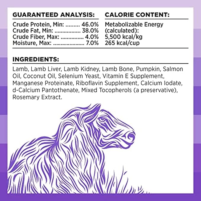 BIXBI Liberty Freeze-Dried Dog Food Topper & Treats, Lamb – 97% Meat & Organs, No Refrigeration – USA Made, 26 oz