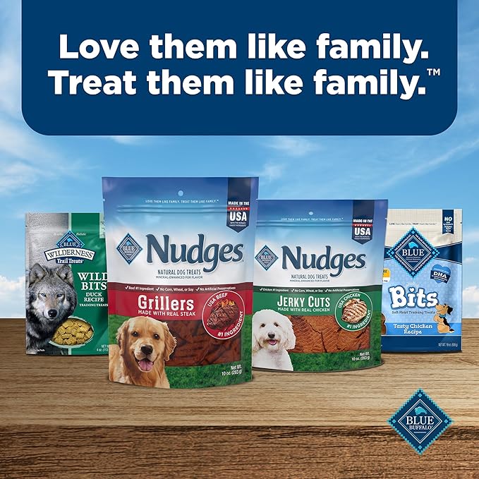 Blue Buffalo Nudges Grillers Natural Dog Treats, Beef, 16 oz, (Pack of 5)