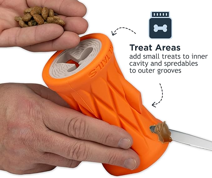 Tall Tails Natural Rubber Reward Interactive Dog Toy, Tree Trunk