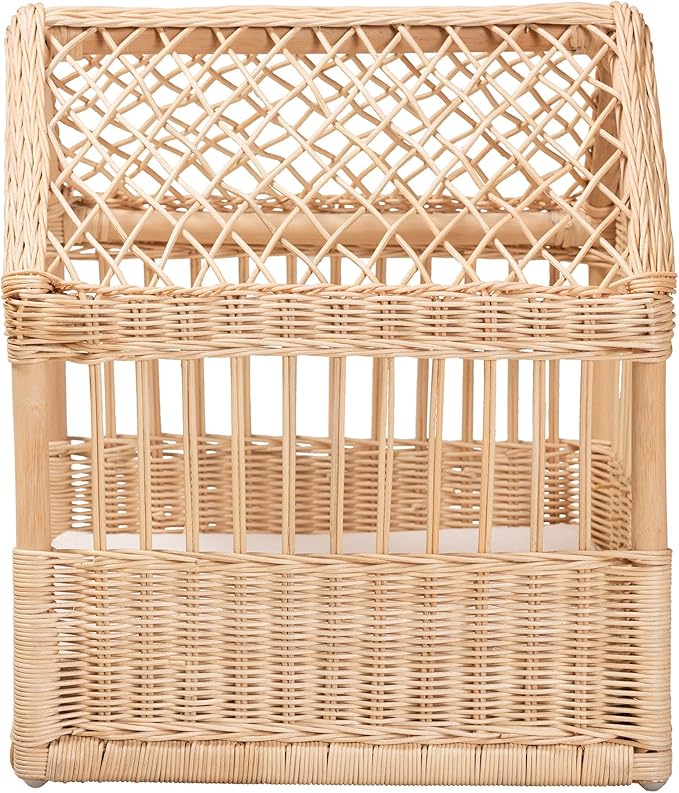 bali & pari Pieta Modern Bohemian Natural Rattan Pet Bed