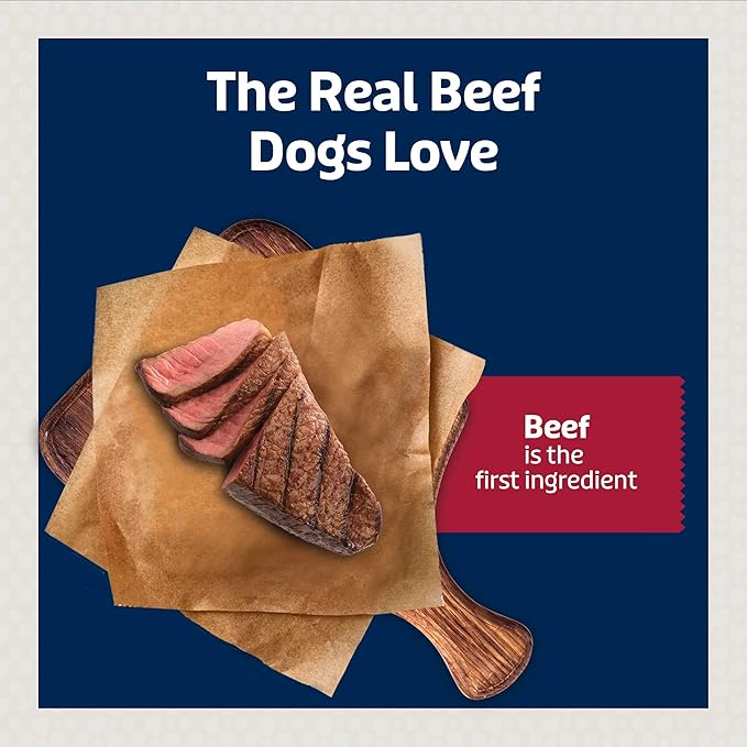 Blue Buffalo Jumbo Bits, Soft & Chewy Anytime Treats, Beef Recipe, Natural Dog Treats Mineral Enhanced for Flavor, 11 oz. Bag