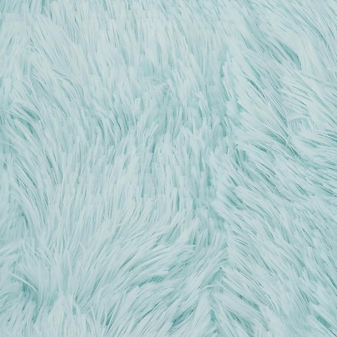 Best Friends by Sheri The Original Calming Donut Dog Bed for Extra-Large Dogs up to 150 lbs, Shag Faux Fur, Baby Blue, 45" x 45"