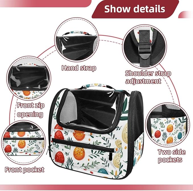 Spring Easter (2) Traveler Backpack Pet Carriers for Cats and Dogs