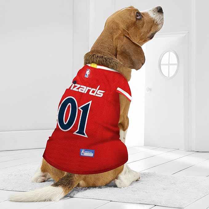 Pets First NBA WASHINGTON WIZARDS DOG Jersey, X-Small - Tank Top Basketball Pet Jersey