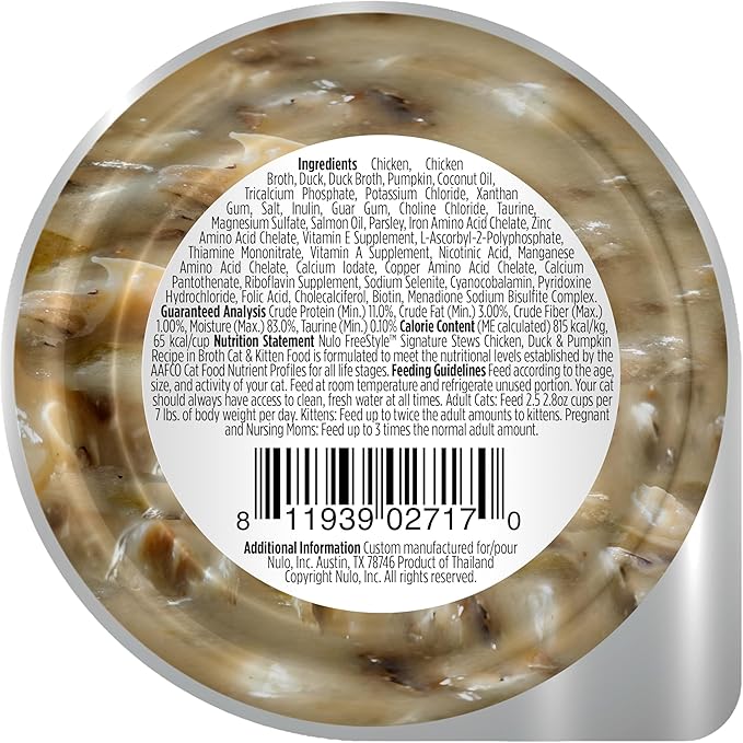 Nulo Freestyle Cat & Kitten Wet Cat Food Signature Stew, Premium All Natural Grain-Free Cat Food Topper with No Added Minerals or Preservatives and High Animal-Based Protein