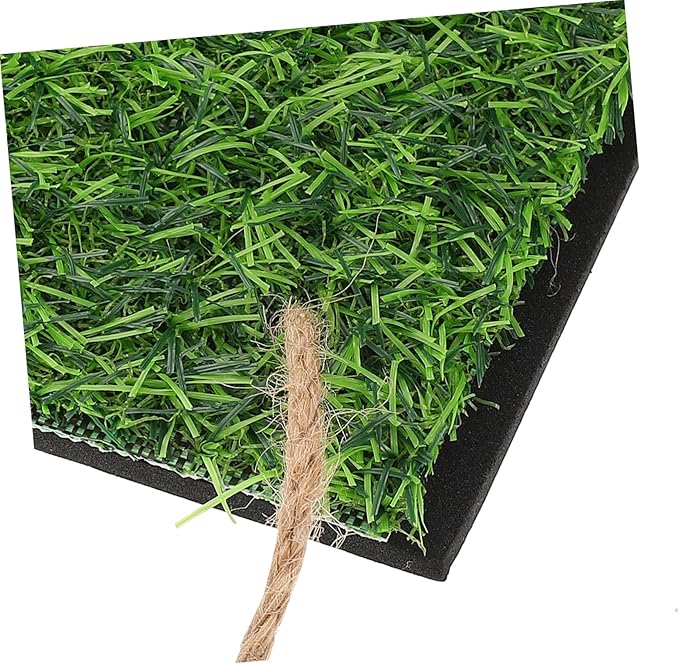 Artificial Grass Climbing Net for Small Pets Bird Playground Bearded Dragon Bed Easy to Install Indoor Outdoor Accessory Square