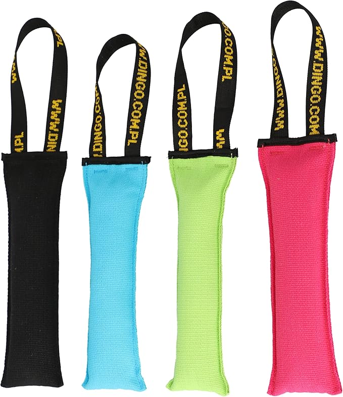 Dingo Cotton tug Toy with Handle, for Catch Retrieving and tug of war, Dog bite Pillow Floating on the Water, Four Colours, L Z30002