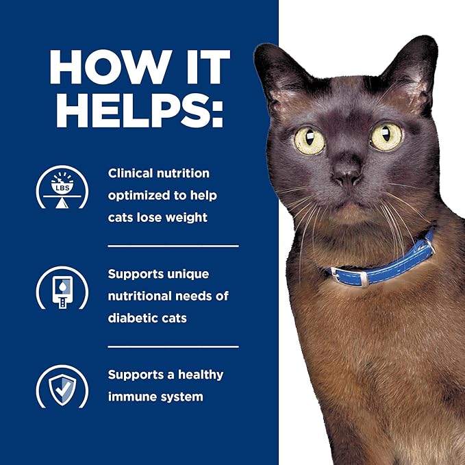 Hill's Prescription Diet m/d GlucoSupport Wet Cat Food, Chicken & Liver Stew, 2.9 oz. Cans, 24-Pack