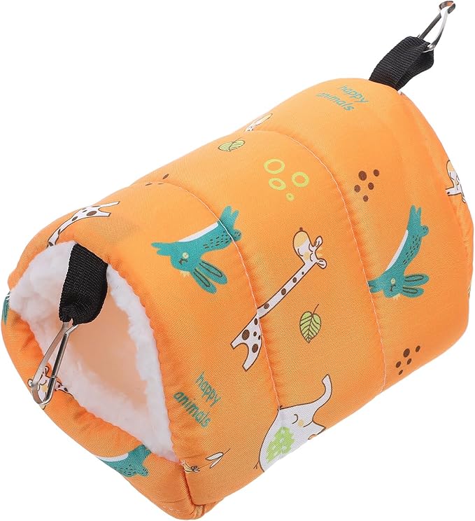 Parrot Cotton Nest Hanging Hammock for Small Pets – Thickened Winter Warm Fleece Bed 16x13x16 Cm – Hamster Sleeping House and Bird Cage Shelter for Guinea Pigs and Hedgehogs