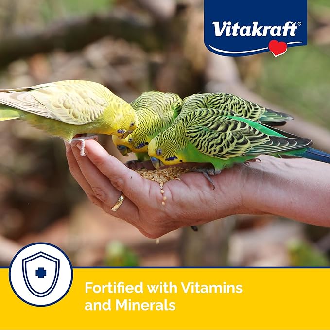 VitaSmart 2 lb Parakeet Food With Seeds Grains Fruits Veggies Omega Fatty Acids And Vitamin Enrichment For Wholesome Daily Nutrition And Happy Parakeet Mealtimes