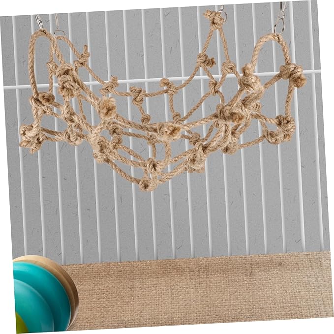KESYOO Parrot Climbing Net Hammock Durable Wear Resistant for Bird Cages Easy Installation for Parakeets Conures and Cockatiels Engaging Exercise Fun Accessory