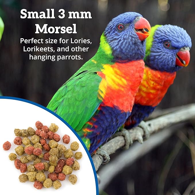 Scenic Lory Pellets Bird Food | Lories, Lorikeets, and Hanging Parrots | Formulated Diet | 2 LB