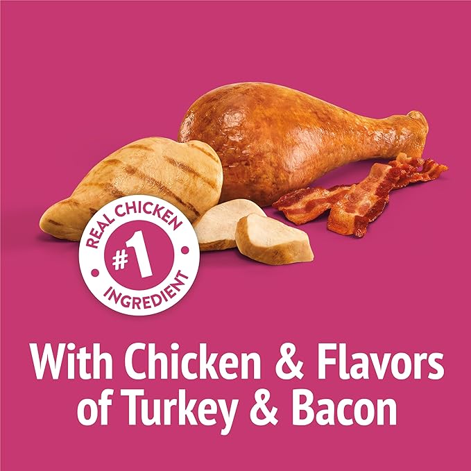 Purina Friskies Party Mix California Crunch with Chicken and Flavors of Turkey and Bacon Cat Treats - 20 oz Canister